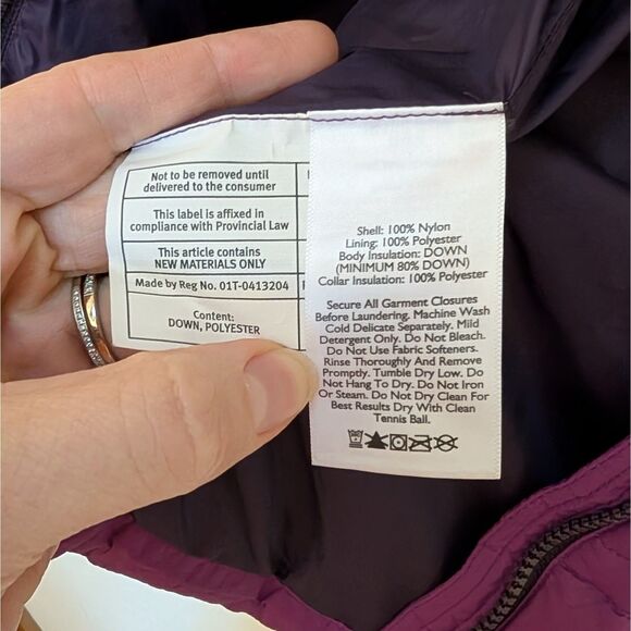 Eddie Bauer Full Zip Down Puffer Vest Women's S Purple Nylon Outdoor Winter - Picture 6 of 7